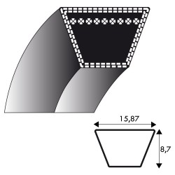 Courroie 5L420 kevlar