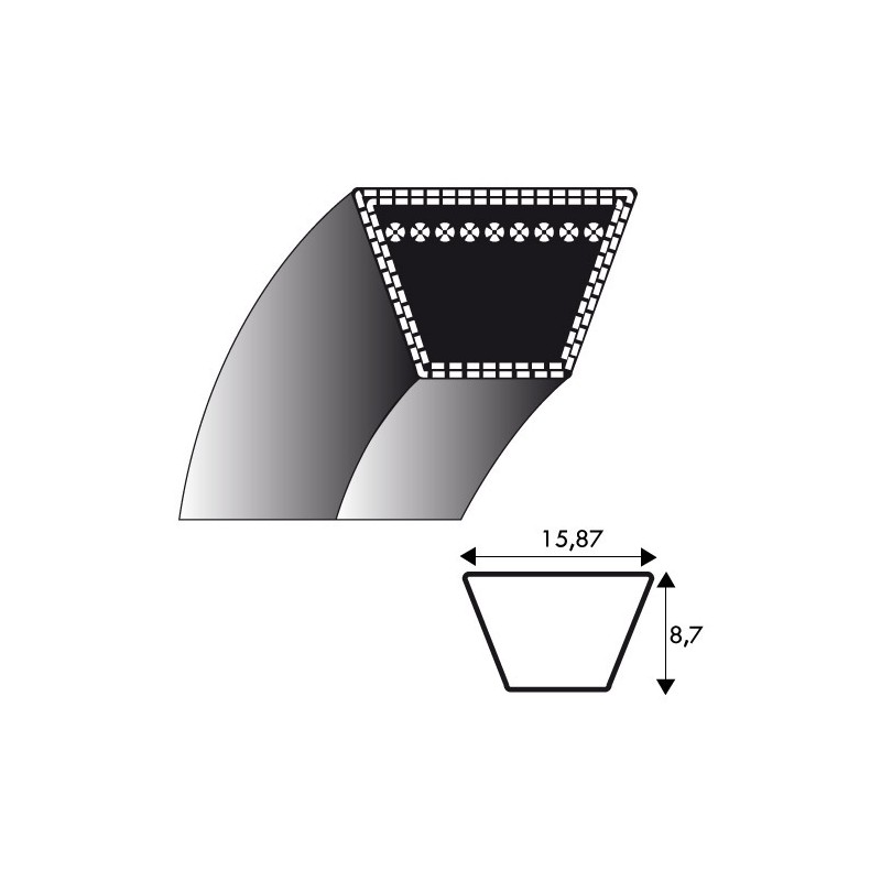 Courroie kevlar 5L530