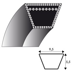 Courroie kevlar 3L150