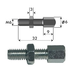 Vis de réglage M6