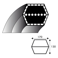 Courroie adaptable a MTD rempl. 754-04175