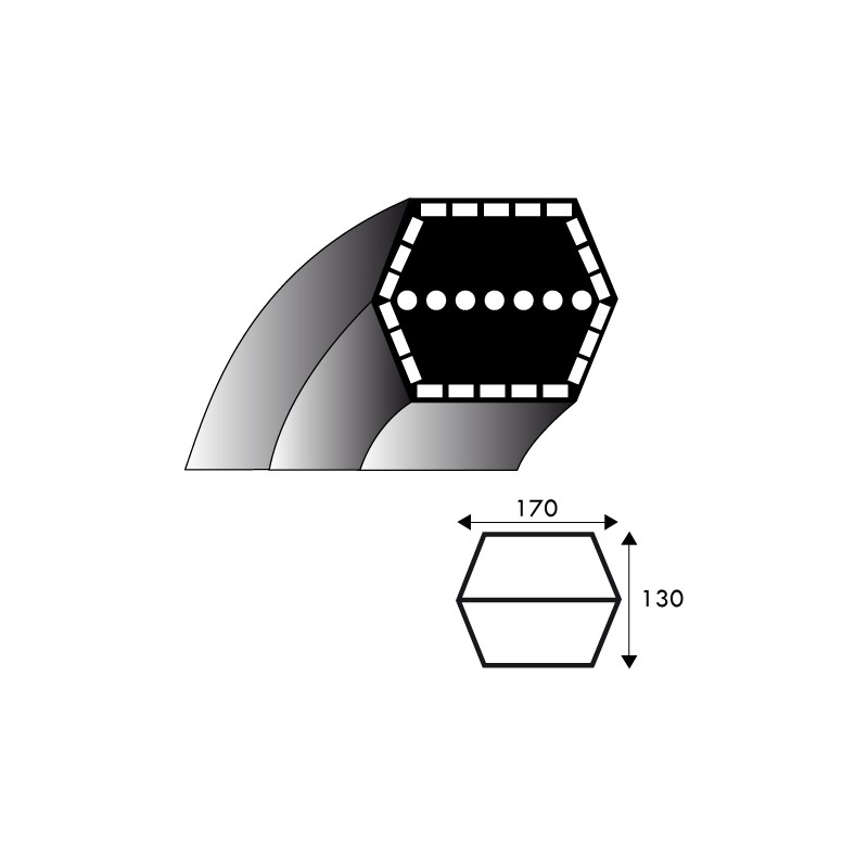 Courroie adaptable a MTD rempl. 754-04175