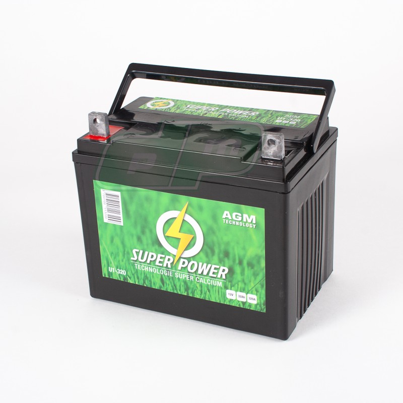 Batterie 12V - 32 Amp + à gauche