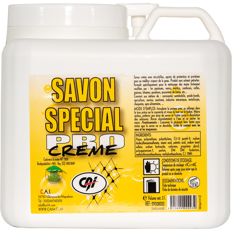 Savon main PRO crème 3L avec pompe