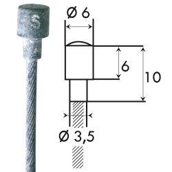Câble embrayage 20/10 goupille